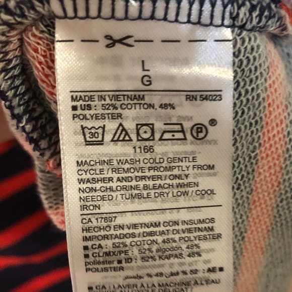 Old Navy • NWT • Red & Navy Blue Striped Sweater Dress - Picture 5 of 12